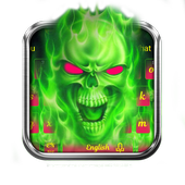 Green Fire Skull icon