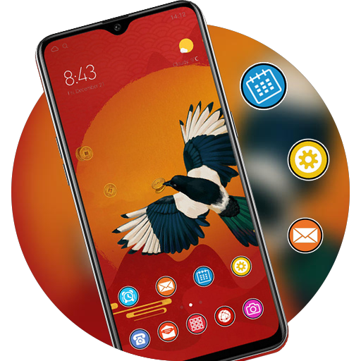 Auspicious to send Good Luck More Money bird theme icon