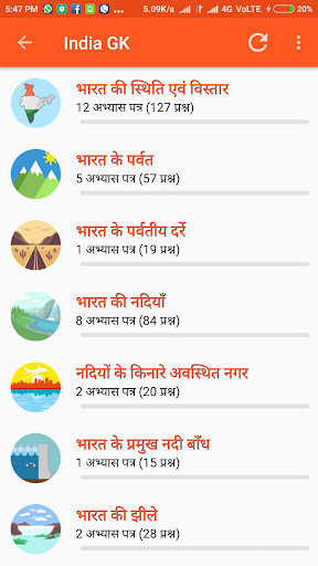 India GK App screenshot 2