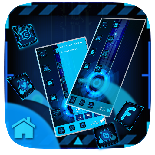 Techno 3D Stylish Theme for Computer Launcher icon