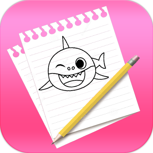 How to draw Baby Shark icon