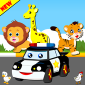 Police Robot Car Animals Puzzle icon
