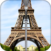 Paris zipper lock icon