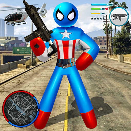 Capitaine Spider American Stickman Rope Hero Mafia icon