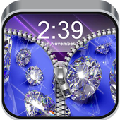 Diamond Zipper, Lock Screen 2018 Diamond Zip Lock icon