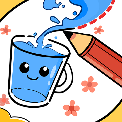 Happy Water Glass - Draw Line Game icon