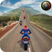 Superhero Bike Racing 2018: Moto Traffic Rider