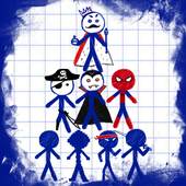 Stickman Evolution - Combine drawn stick people icon