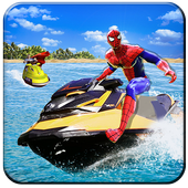 Superhero Speed Boat Racing: 3D Mega Ramp Stunts icon