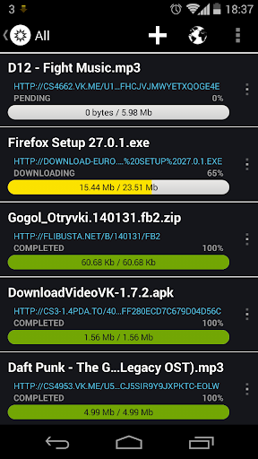 Loader Droid download manager screenshot 3