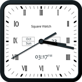 Roman square clock widget icon