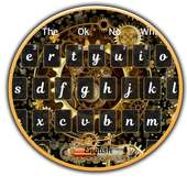 Clock Luxury Gold Keyboard Theme