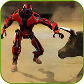 Robot Vs Bull Fighting Game