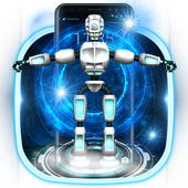 3D Future Robot Lock Screen Theme أيقونة