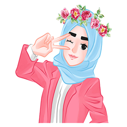 New Hijab girl Stickers 2020 icon
