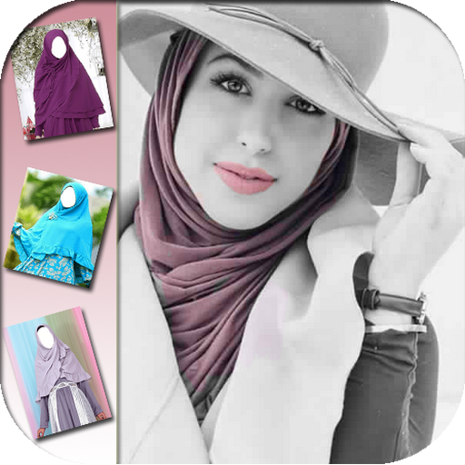 Hijab abaya photo montage icon