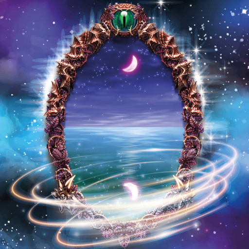 Magic clairvoyant mirror icon