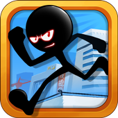 Stickman Roof Running icon