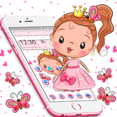 Cartoon Cute Pink Princess Theme icon
