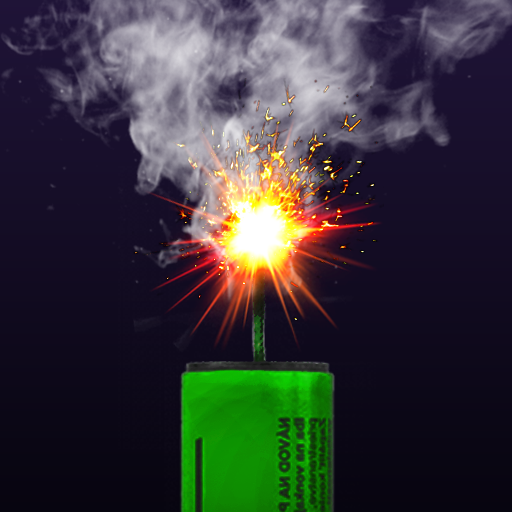 Simulator of pyrotechnics icon