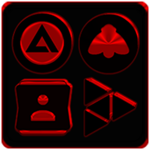 Black and Red Icon Pack أيقونة