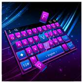 Classic Pink blue Light Keyboard Theme on 9Apps