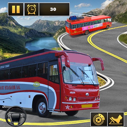 ऑफ रोड माउंटेन भारतीय बस चालक आइकन