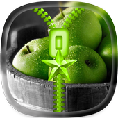 Green apple Zipper Lock Screen icon