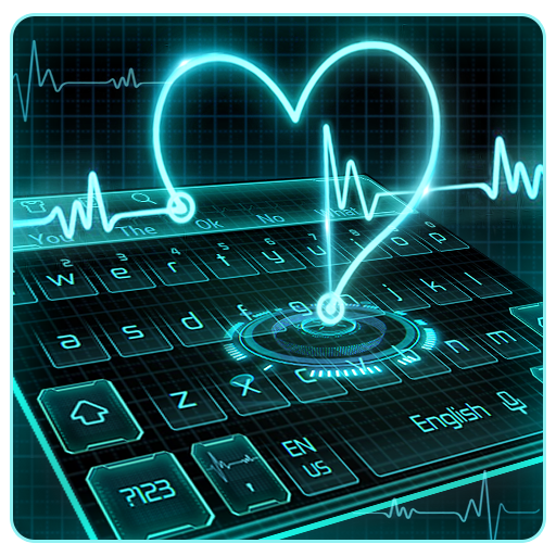 Neon Heart Keyboard Theme icon