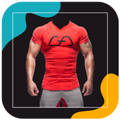 Men Body Builder T-Shirt Photo Suit icon