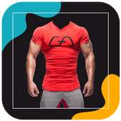 Men Body Builder T-Shirt Photo Suit on 9Apps