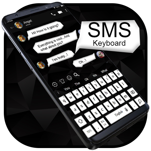 SMS White and Black Keyboard Theme icon