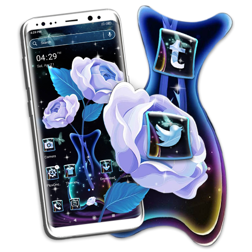 Neon Rose Edge Launcher Theme icon