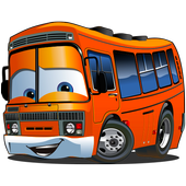 Kids bus icon