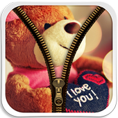 Teddy Bear Zipper Lock Screen icon