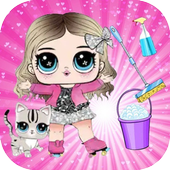 Cleaning Game Cute Dolls icon