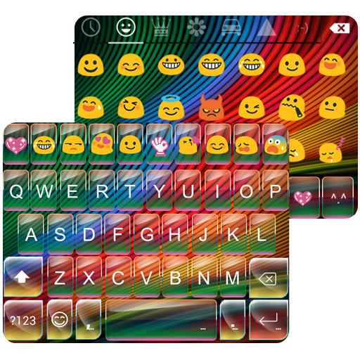 Rainbow Stripe Emoji Keyboard❤ icon