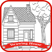 Step By Step How To Draw a House icon