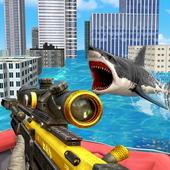 Deadly Shark Hunting City Attack Sniper icon