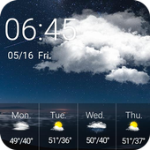 Weather Clock Widget Night icon