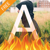 Fire Text Photo Frame icon