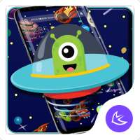 Cute Cartoon Alien APUS Launcher theme on 9Apps