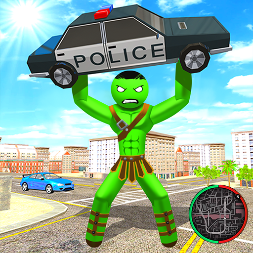 Incredible Monster Stickman Superhero City Battle icon