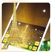 Golden Paris Keyboard Theme icon