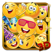 Emoticons New Year 3D Theme icon