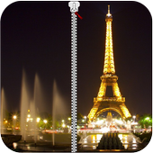 Paris Zipper Lock Screen icon