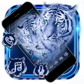 Blue white tiger theme icon