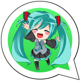 Stickers : Miku Stickers for WhatsApp أيقونة