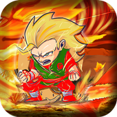 Saiyan super hero icon