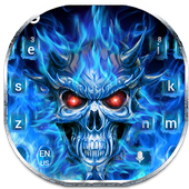 फुलाना खोपड़ी कीबोर्ड थीम आइकन